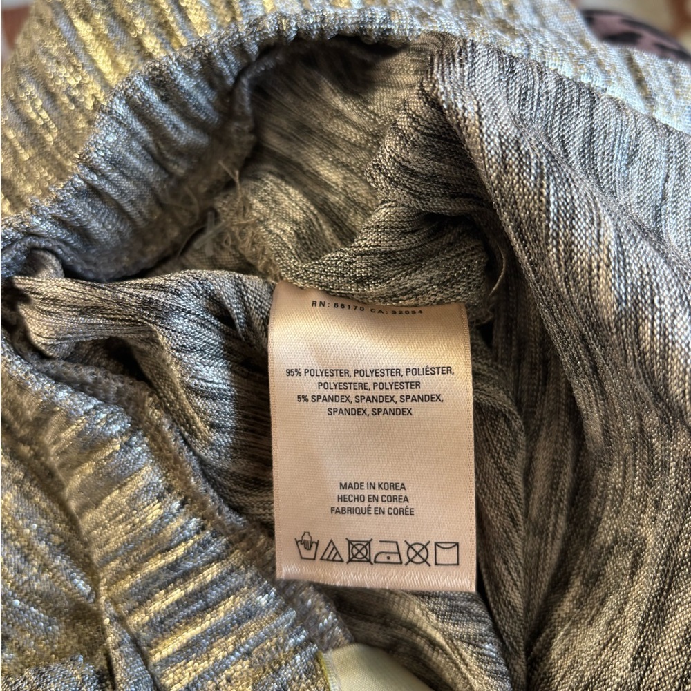 ANTHROPOLOGIE Elevenes Metallic Gold Wide Leg Pants - Picture 6 of 10